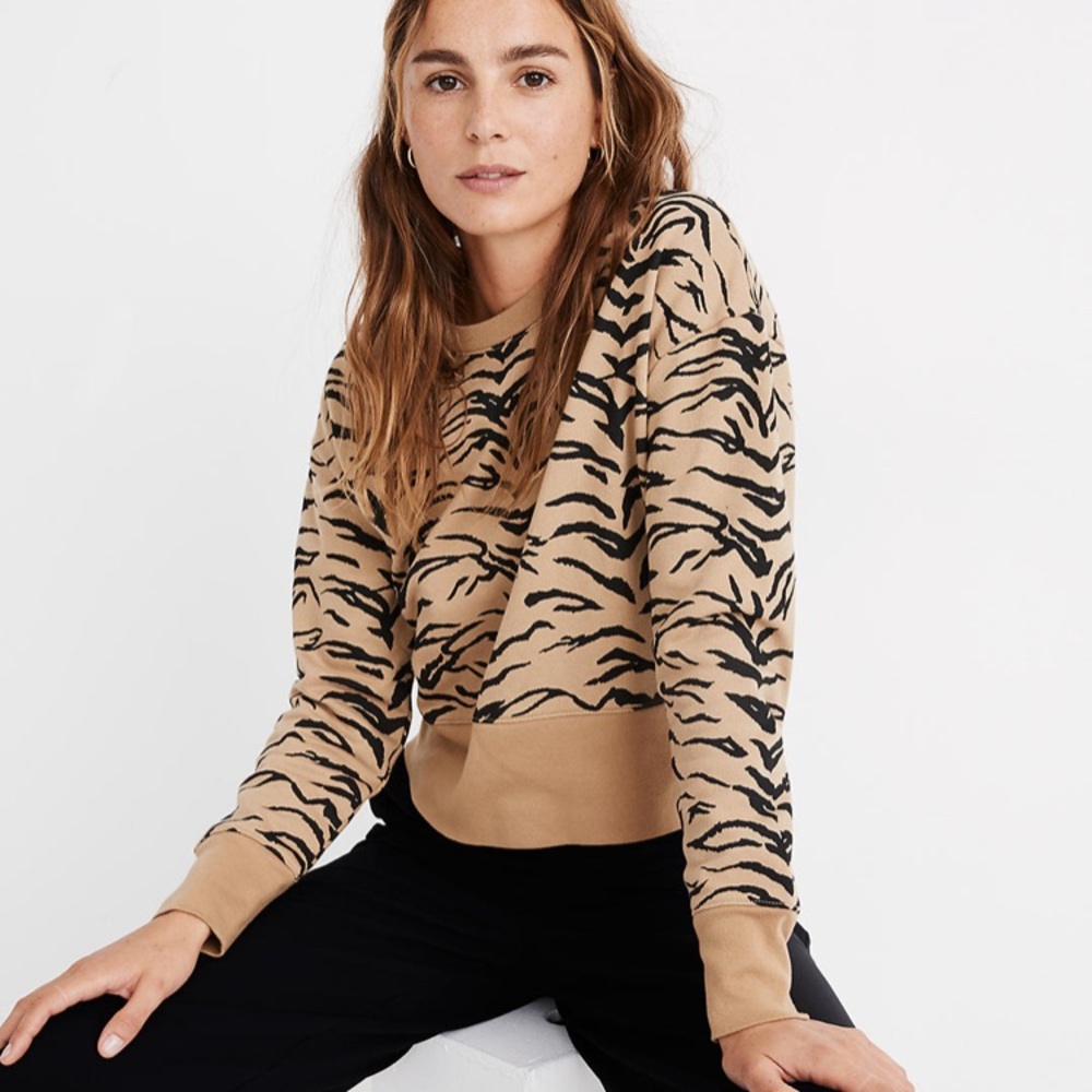 🌙MADEWELL Crop Sweatshirt in Tiger Stripe🌙